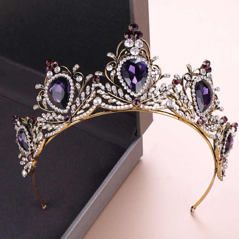 Elegant Decor & Lighting Llc - Élégante Couronne Baroque Vintage Tiara Mariage