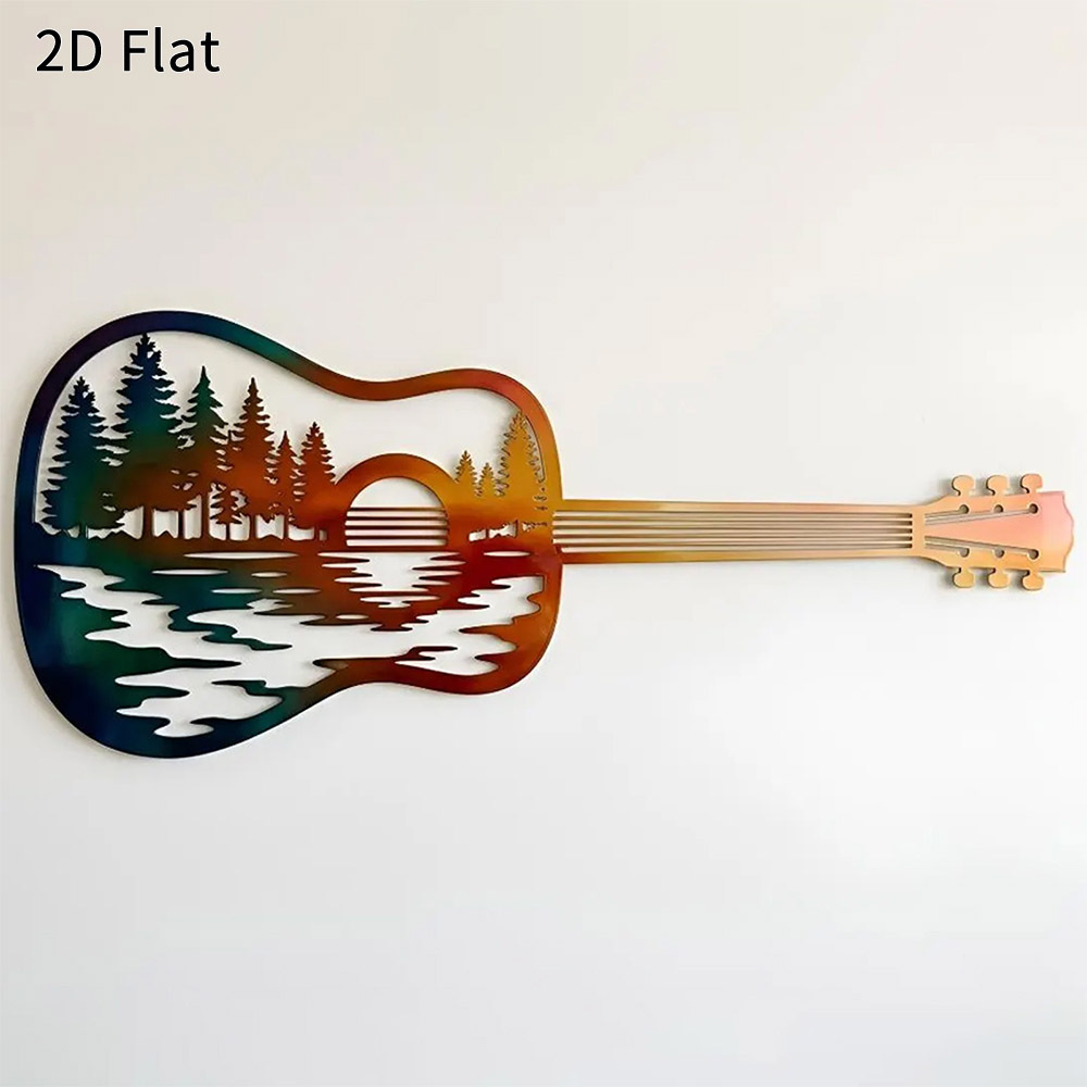 Lighting Metal Wall Decor - CIFBUY Décoration murale en fer, guitare,