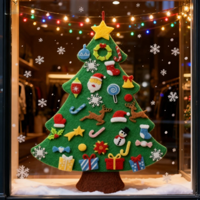 Wall Decor Lighting Tree - Arbre de noël mural en feutre