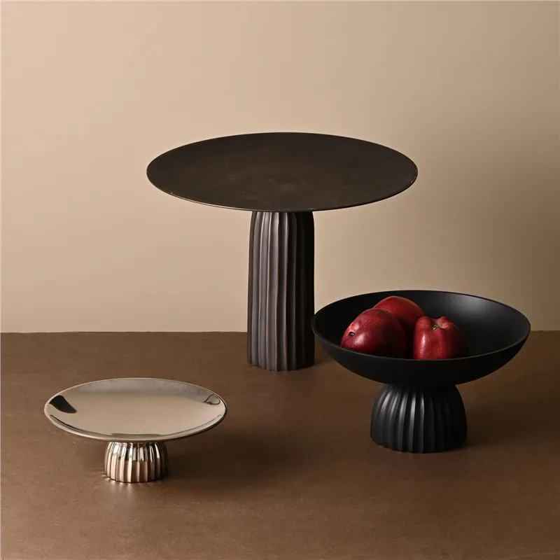 Decor Lighting India - Plateau à Fruits Noir et Argent