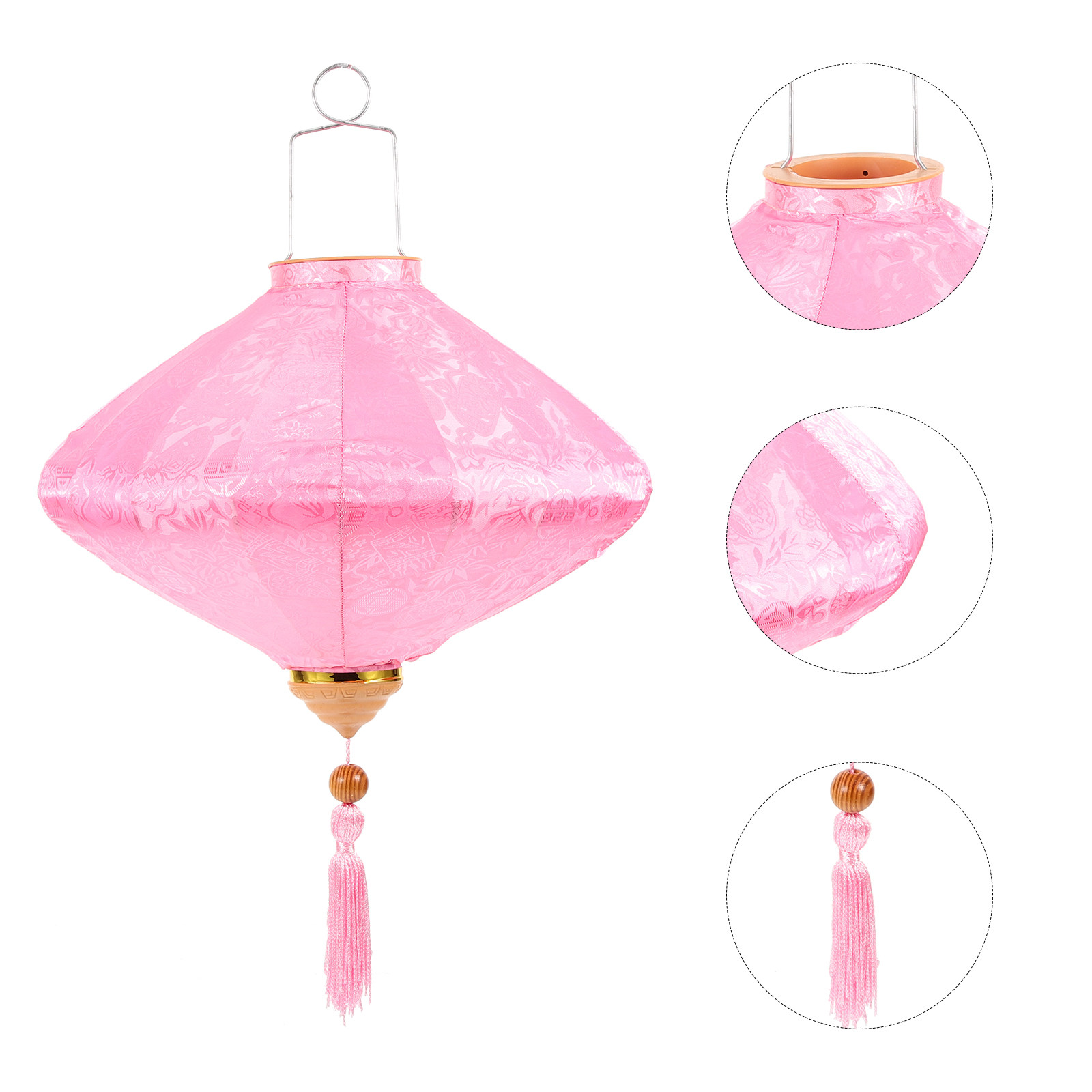 Lighting Metal Wall Decor - Grande lanterne suspendue avec motif floral,