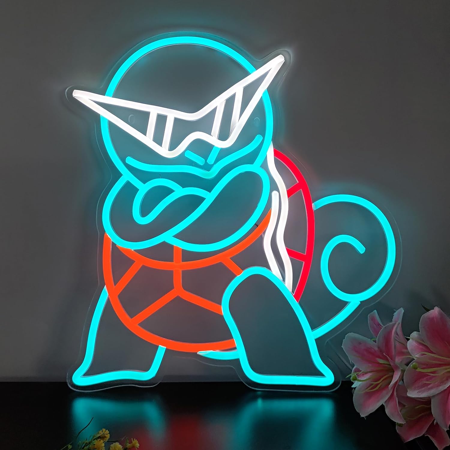 Decor Lighting Fans - Enseigne néon LED Pokemon Squirtle, lumière