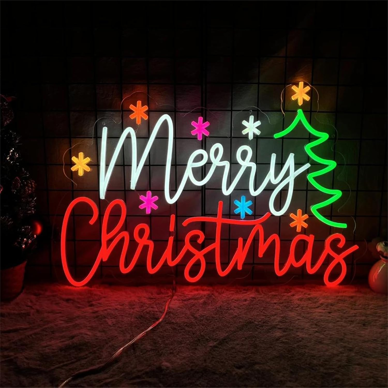 Enseigne au néon joyeux noël a - Wall Decor Lighting Tree avis et prix