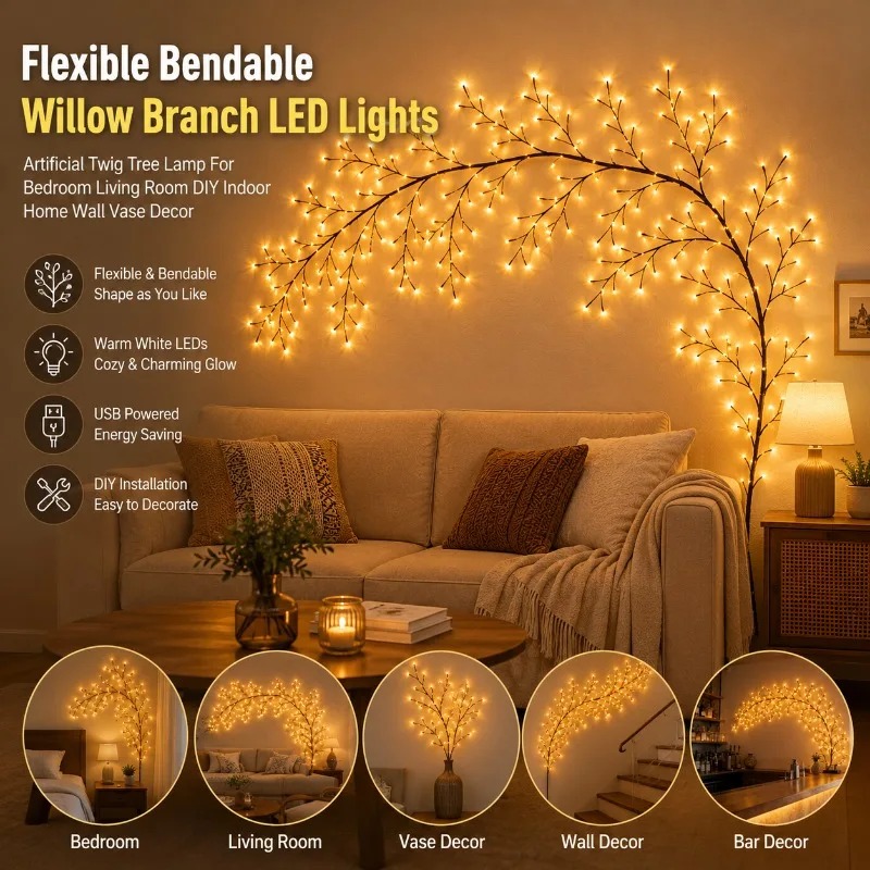 Lampes murales LED en forme de - Wall Decor Lighting Tree avis et prix