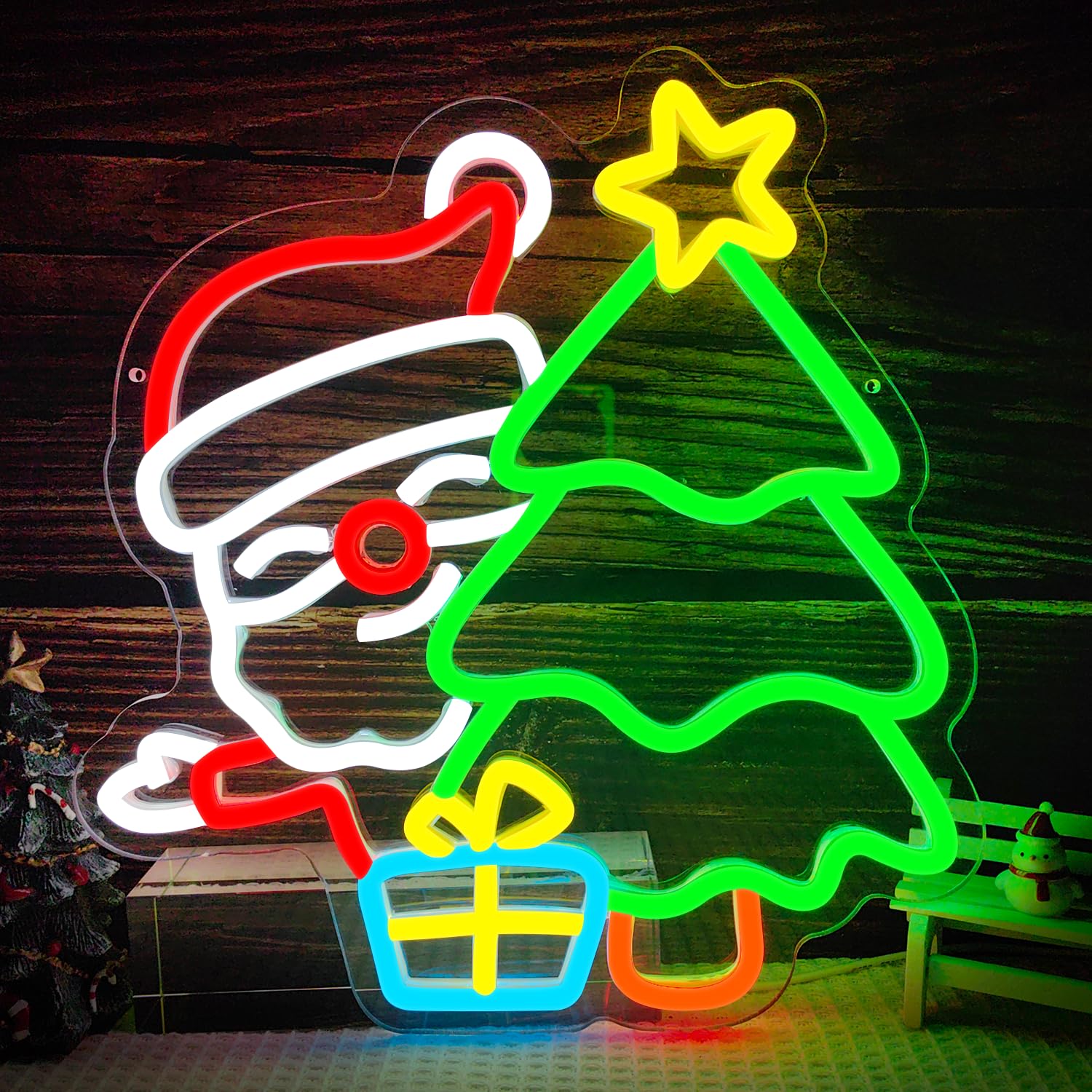 Enseigne au néon du père noël  - Wall Decor Lighting Tree avis et prix