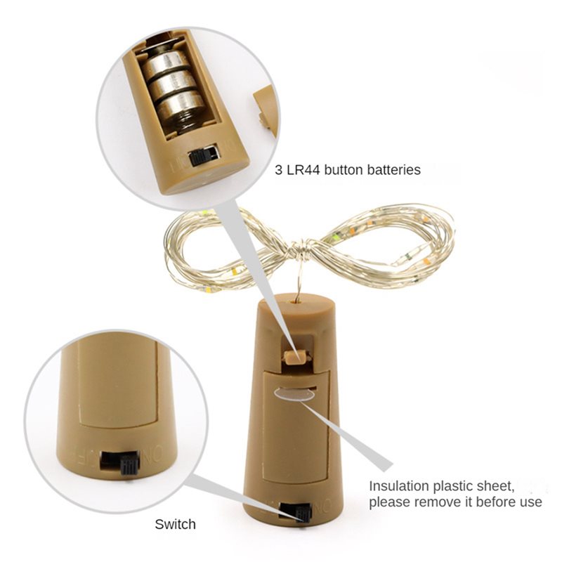 DT39 20PCS Lumières de bouteil - Decor Lighting Cork avis et prix