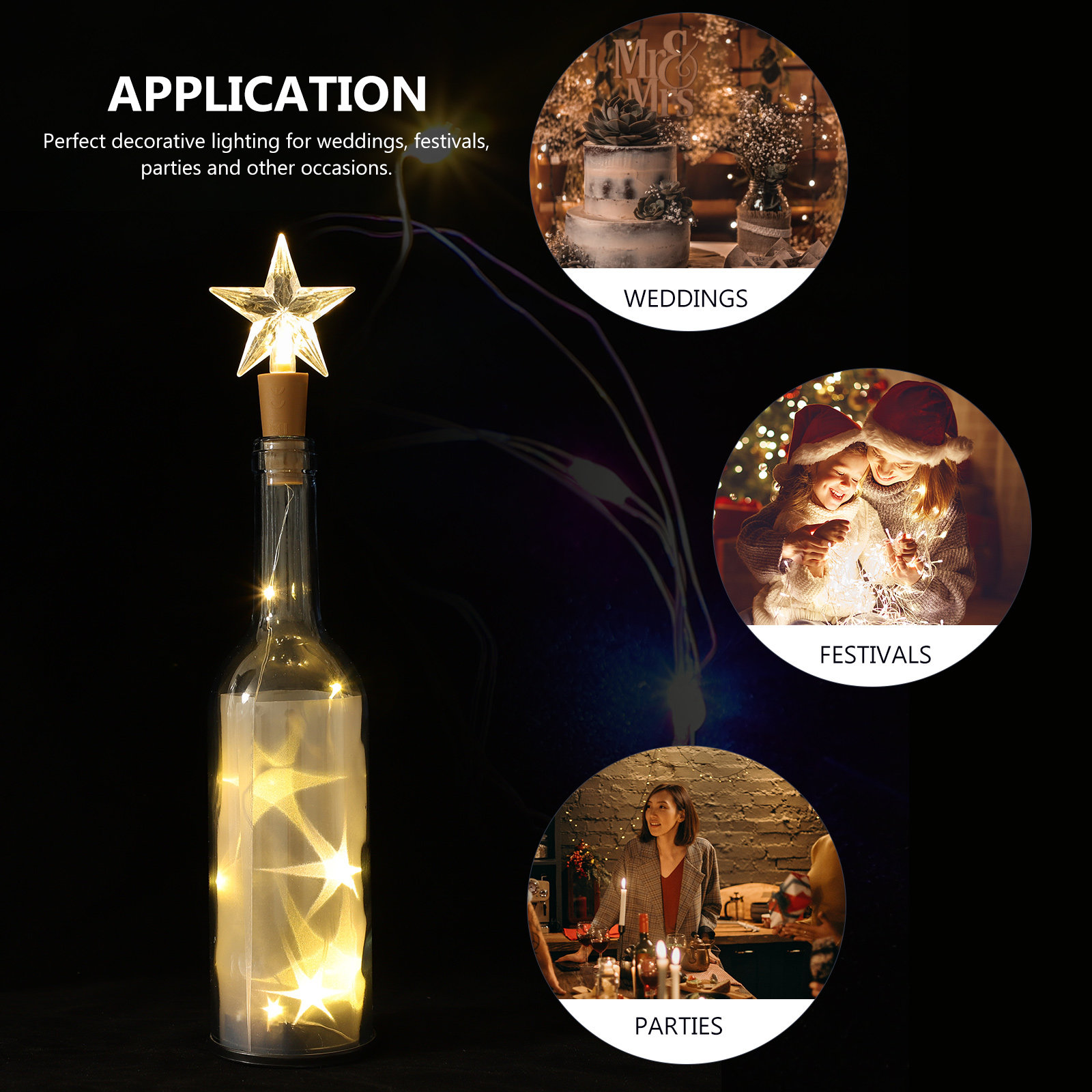 2 pièces, guirlande lumineuse  - Decor Lighting Cork avis et prix
