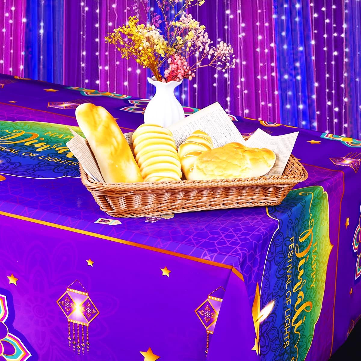 Nappe de table Happy Diwali, f - Decor Lighting India avis et prix