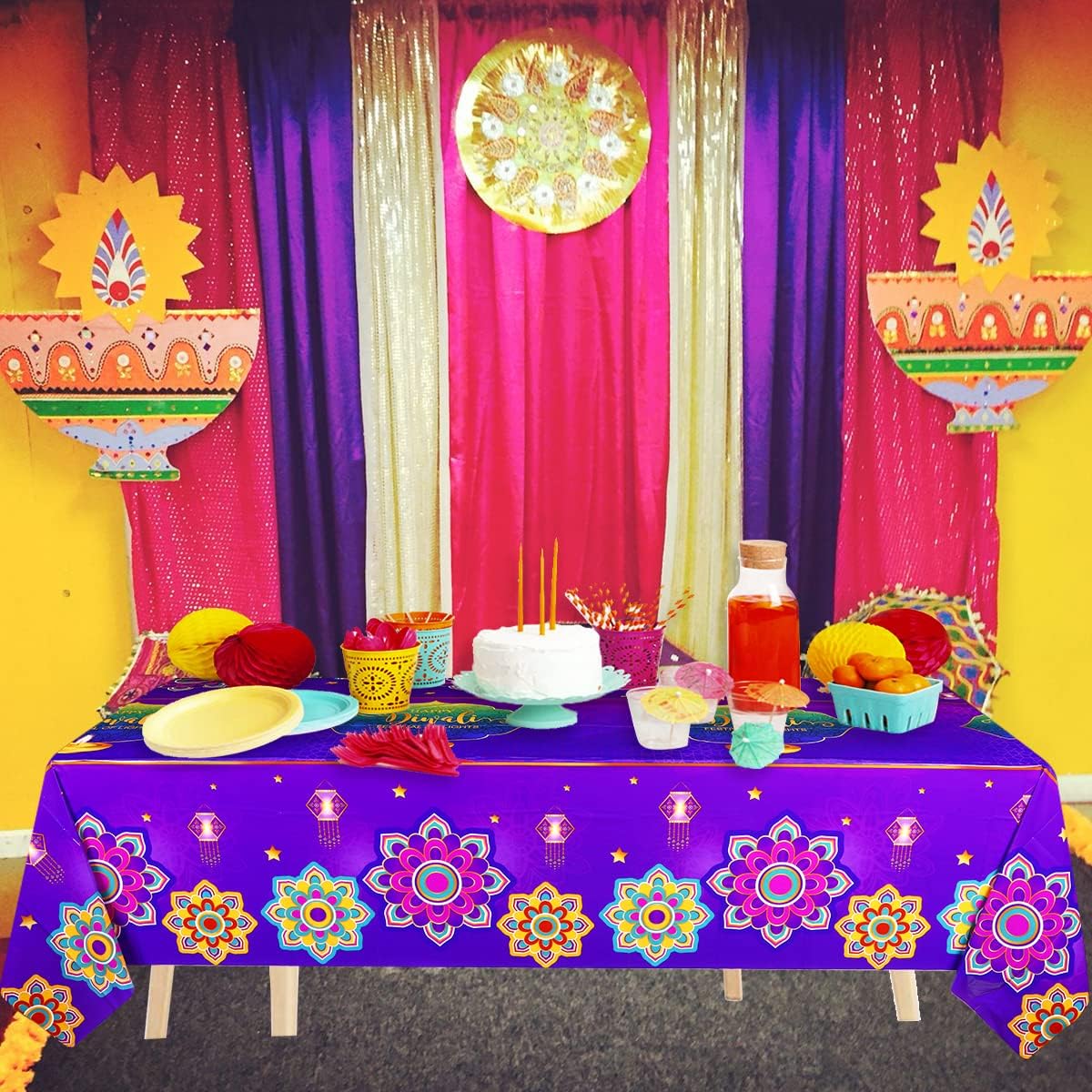 Nappe de table Happy Diwali, f - Decor Lighting India avis et prix