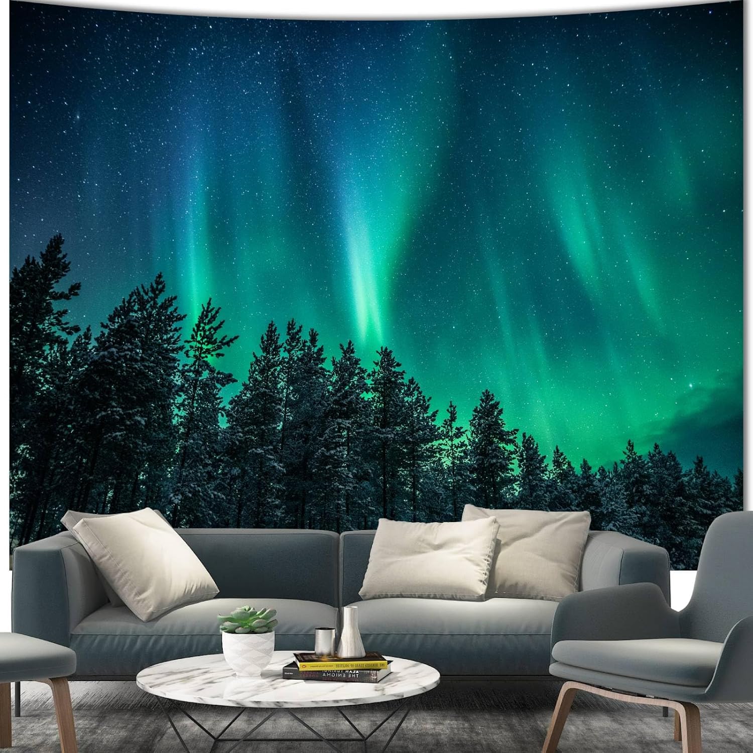 Grande tapisserie murale auror - Wall Decor Lighting Tree avis et prix