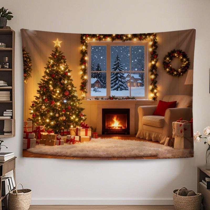 VIKAMA Tapisserie Murale Noël  - Wall Decor Lighting Tree avis et prix