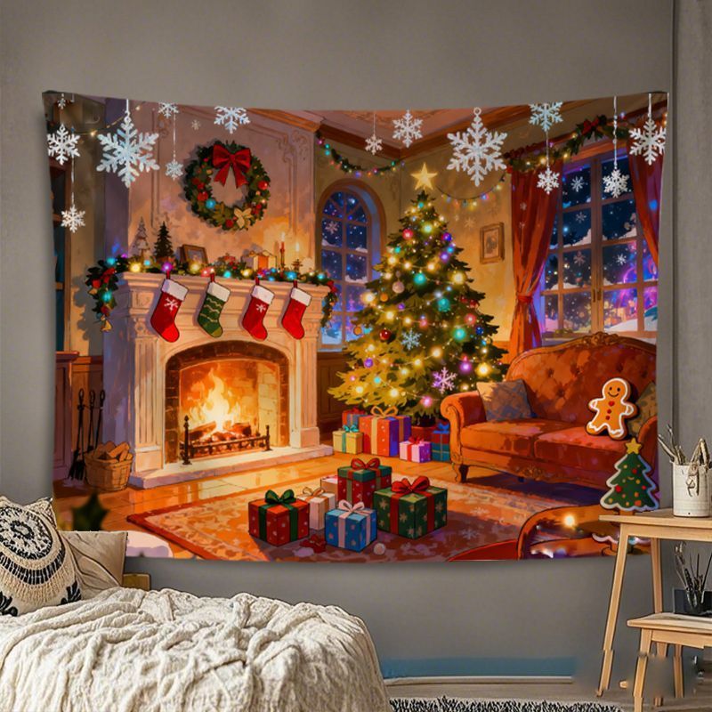 VIKAMA Tapisserie Murale Noël  - Wall Decor Lighting Tree avis et prix