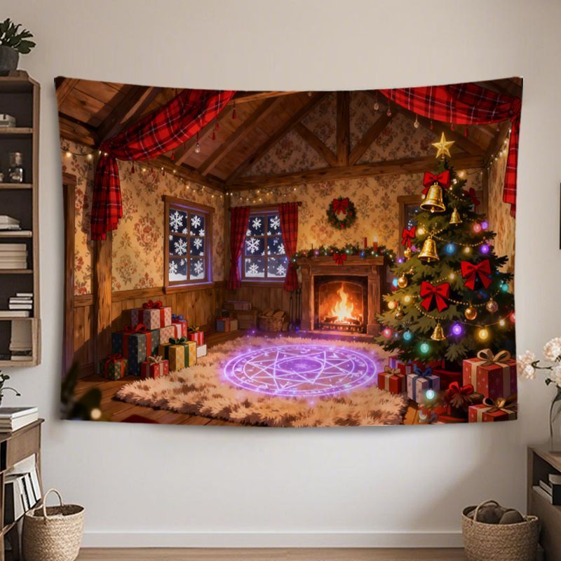 VIKAMA Tapisserie Murale Noël  - Wall Decor Lighting Tree avis et prix